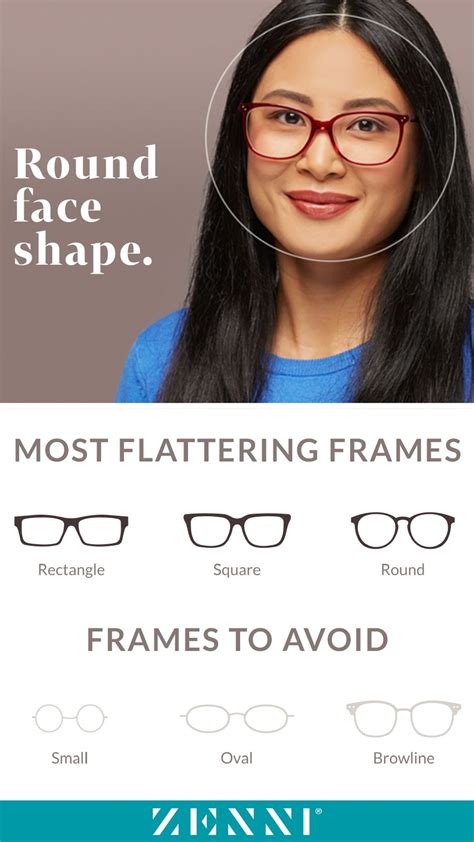 geometric frame glasses for round face